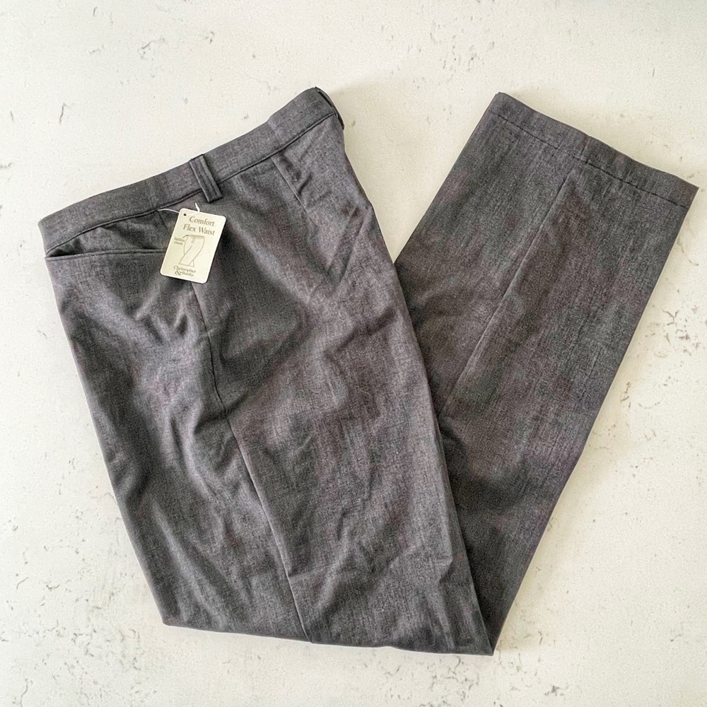 CHRISTOPHER AND BANKS Comfort Flex Waist Gray Trousers Pants Size 12 NWT